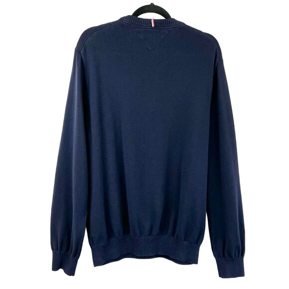 Mens Tommy Hilfiger Sweater Size XXL Big Flag Logo Crewneck Pullover 100% Cotton - Picture 3 of 12